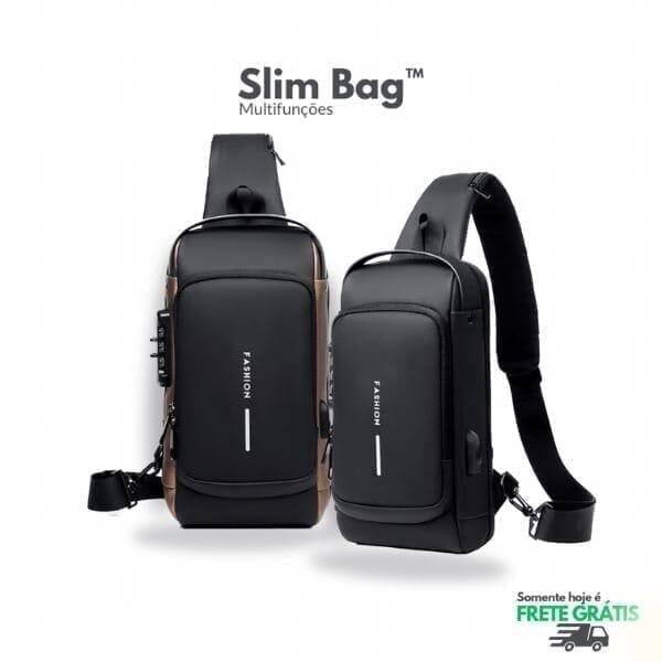 003 - Bolsa Slim Bag™ - Mochila Anti-Furto com Senha USB